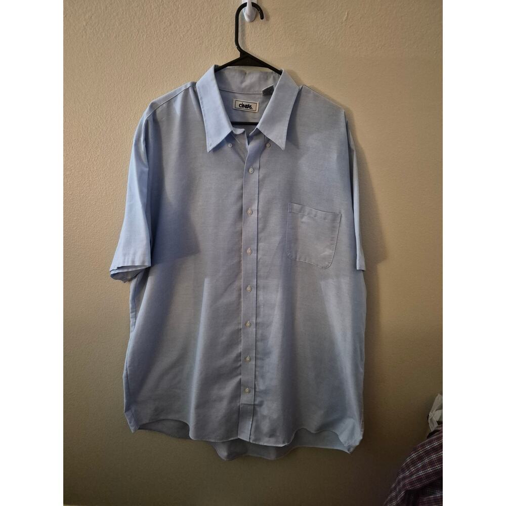 Cintas Men’s Short Sleeve Executive Oxford Shirt Blue Sz 18 SS LJ Big & Tall